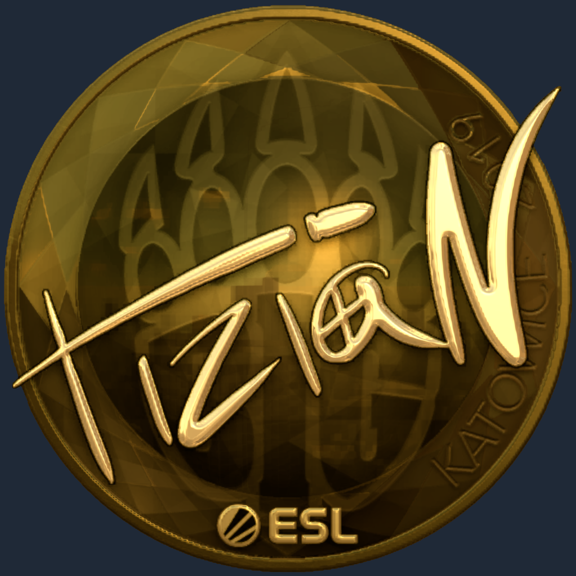 Sticker | tiziaN (Gold) | Katowice 2019 Screenshot