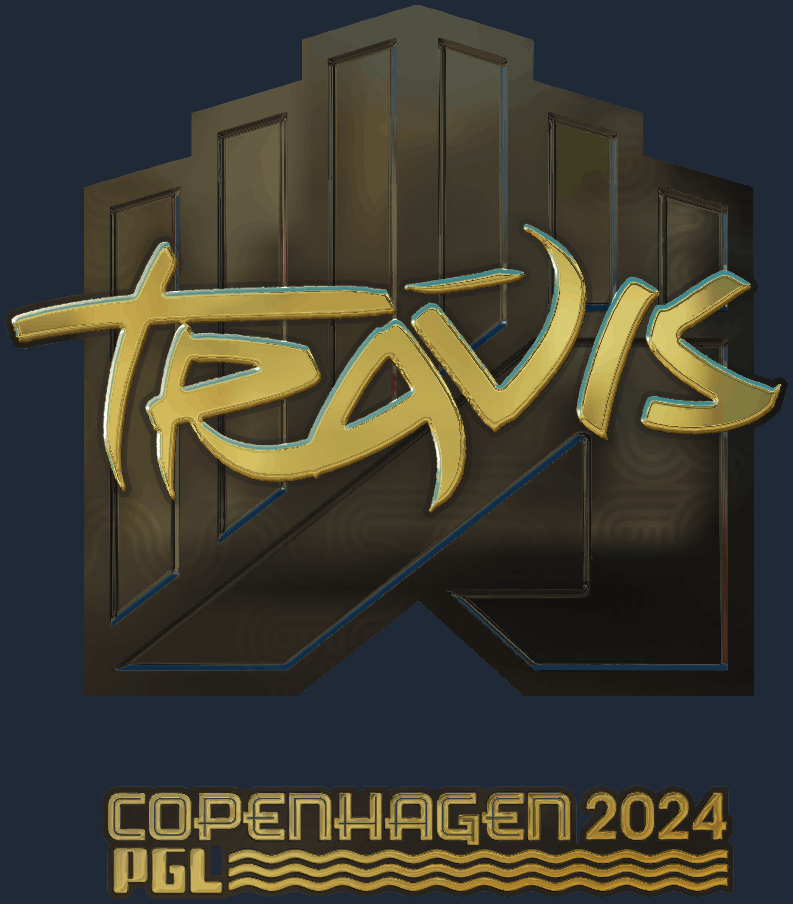 Sticker | TRAVIS (Gold) | Copenhagen 2024 Screenshot