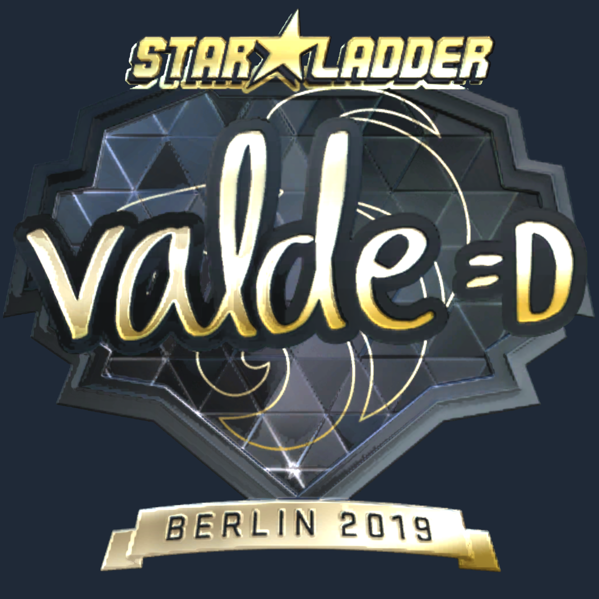 Sticker | v4lde (Gold) | Berlin 2019 Screenshot
