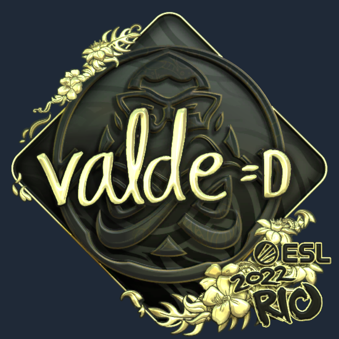 Sticker | v4lde (Gold) | Rio 2022 Screenshot