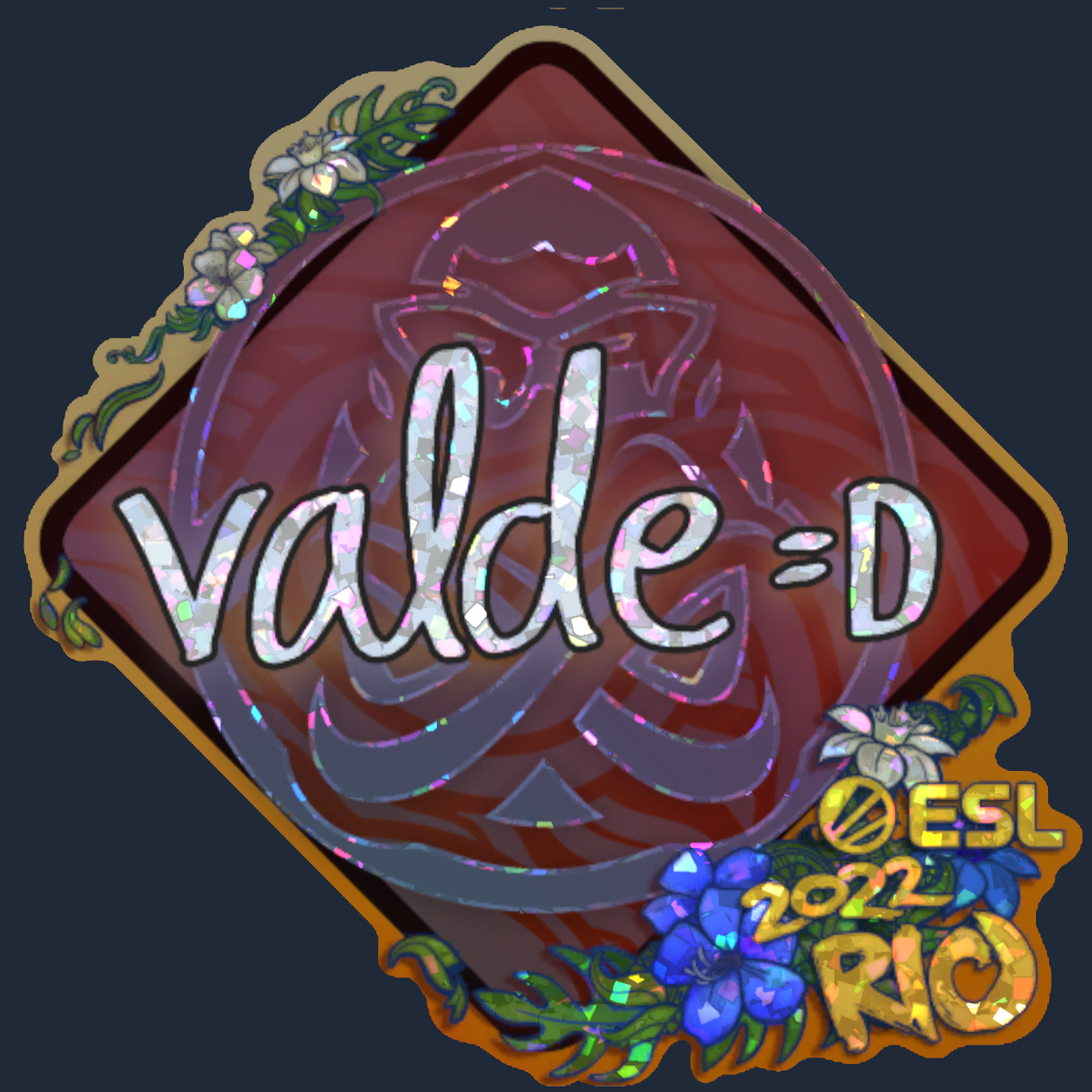 Sticker | v4lde (Glitter) | Rio 2022 Screenshot