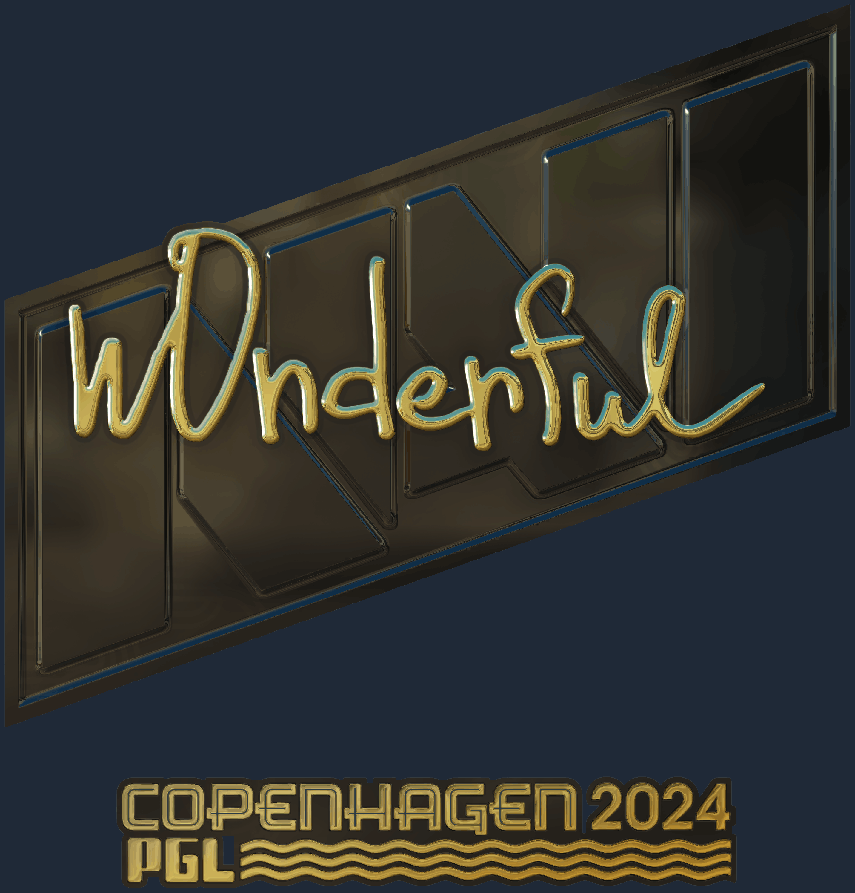 Sticker | w0nderful (Gold) | Copenhagen 2024 Screenshot