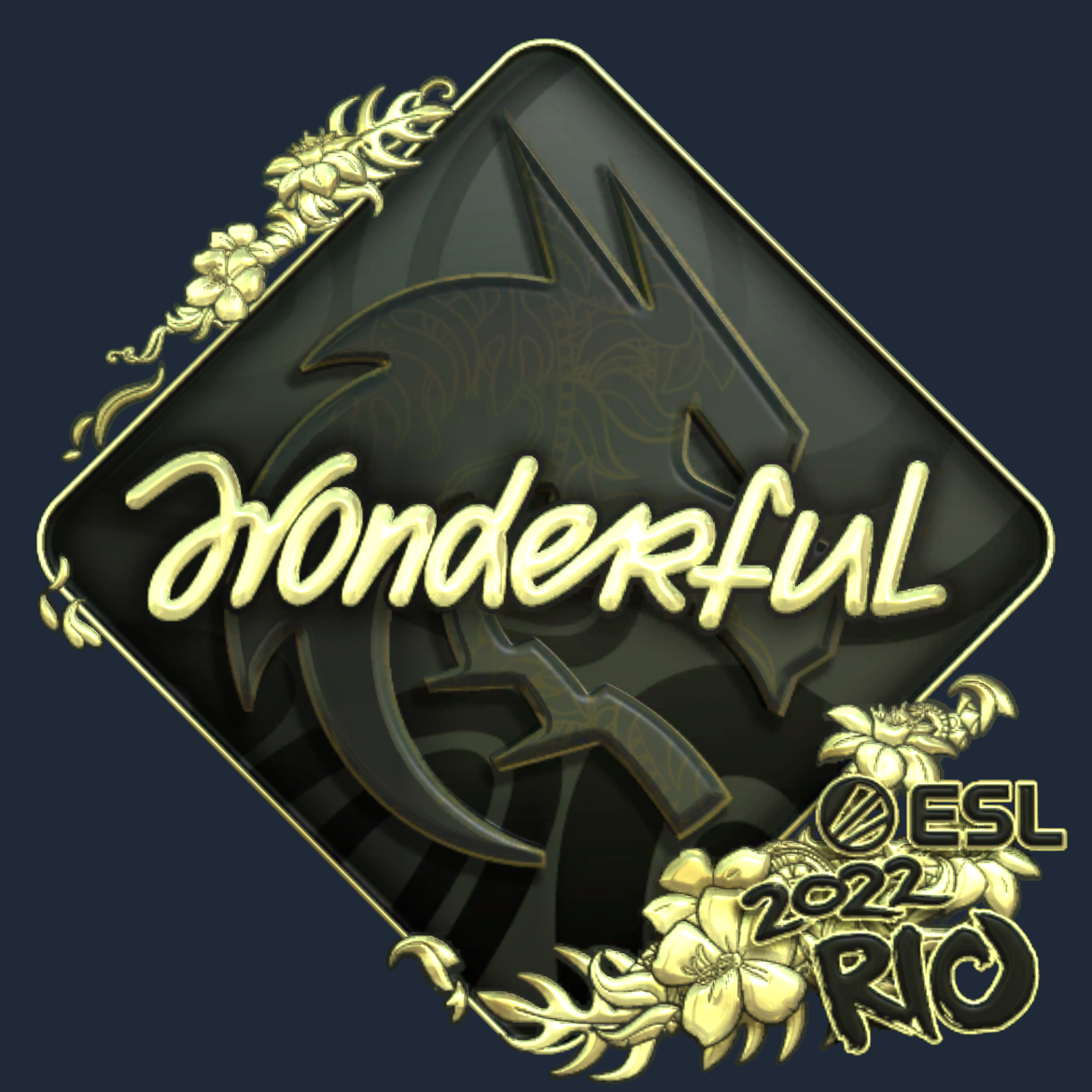 Sticker | w0nderful (Gold) | Rio 2022 Screenshot
