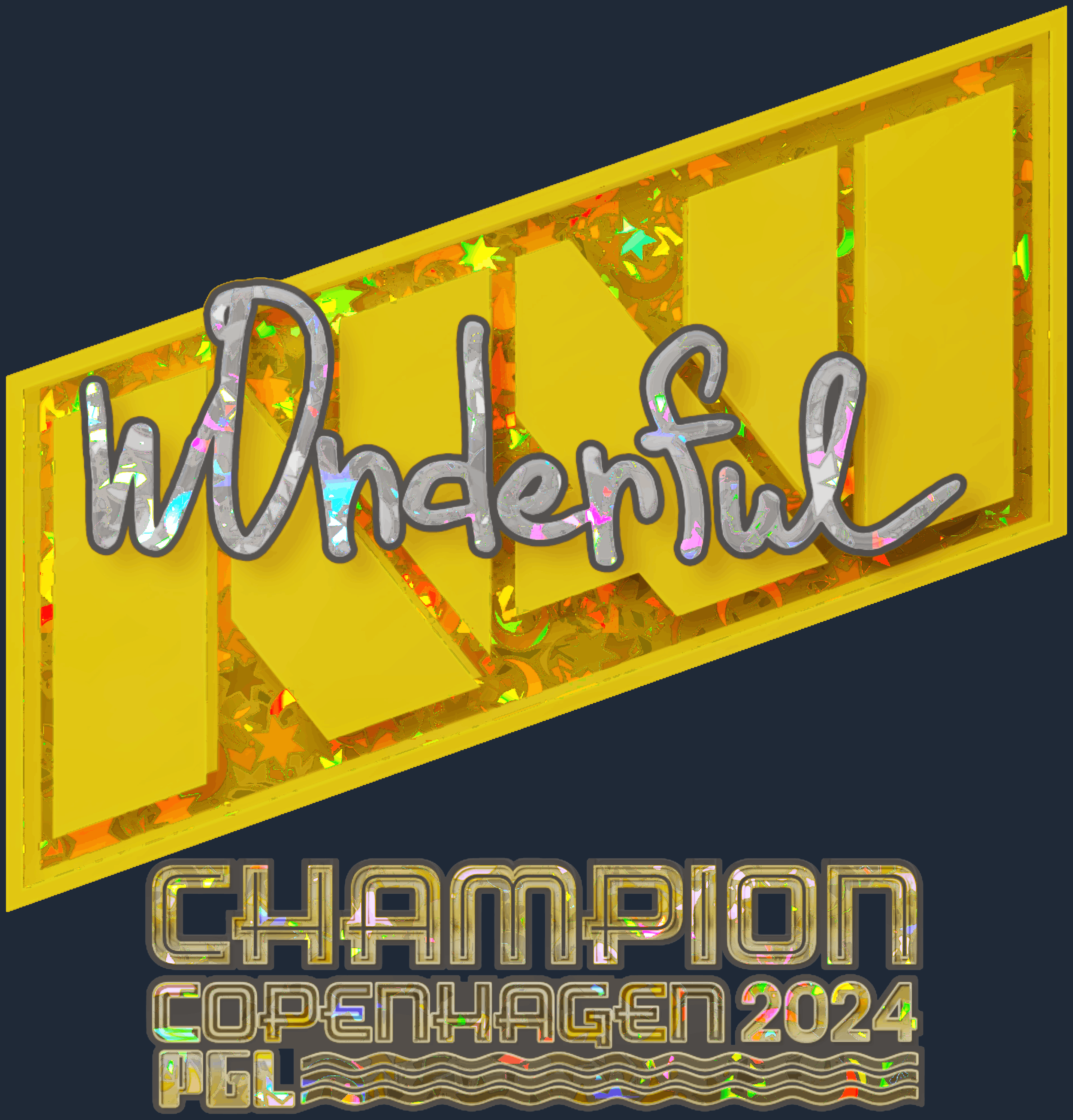 Sticker | w0nderful (Glitter, Champion) | Copenhagen 2024 Screenshot