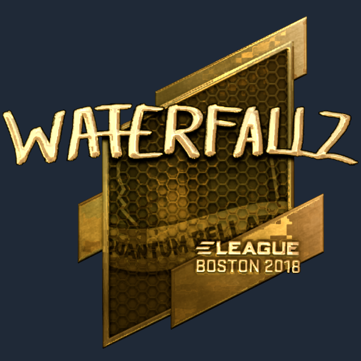 Sticker | waterfaLLZ (Gold) | Boston 2018 Screenshot