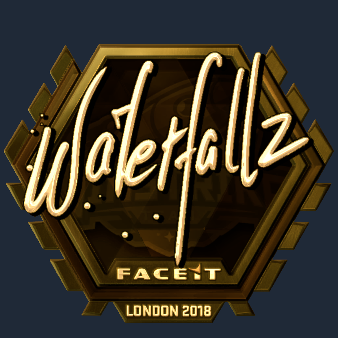 Sticker | waterfaLLZ (Gold) | London 2018 Screenshot