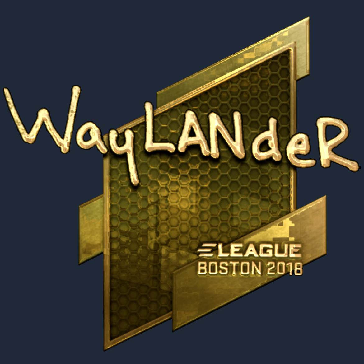 Sticker | wayLander (Gold) | Boston 2018 Screenshot