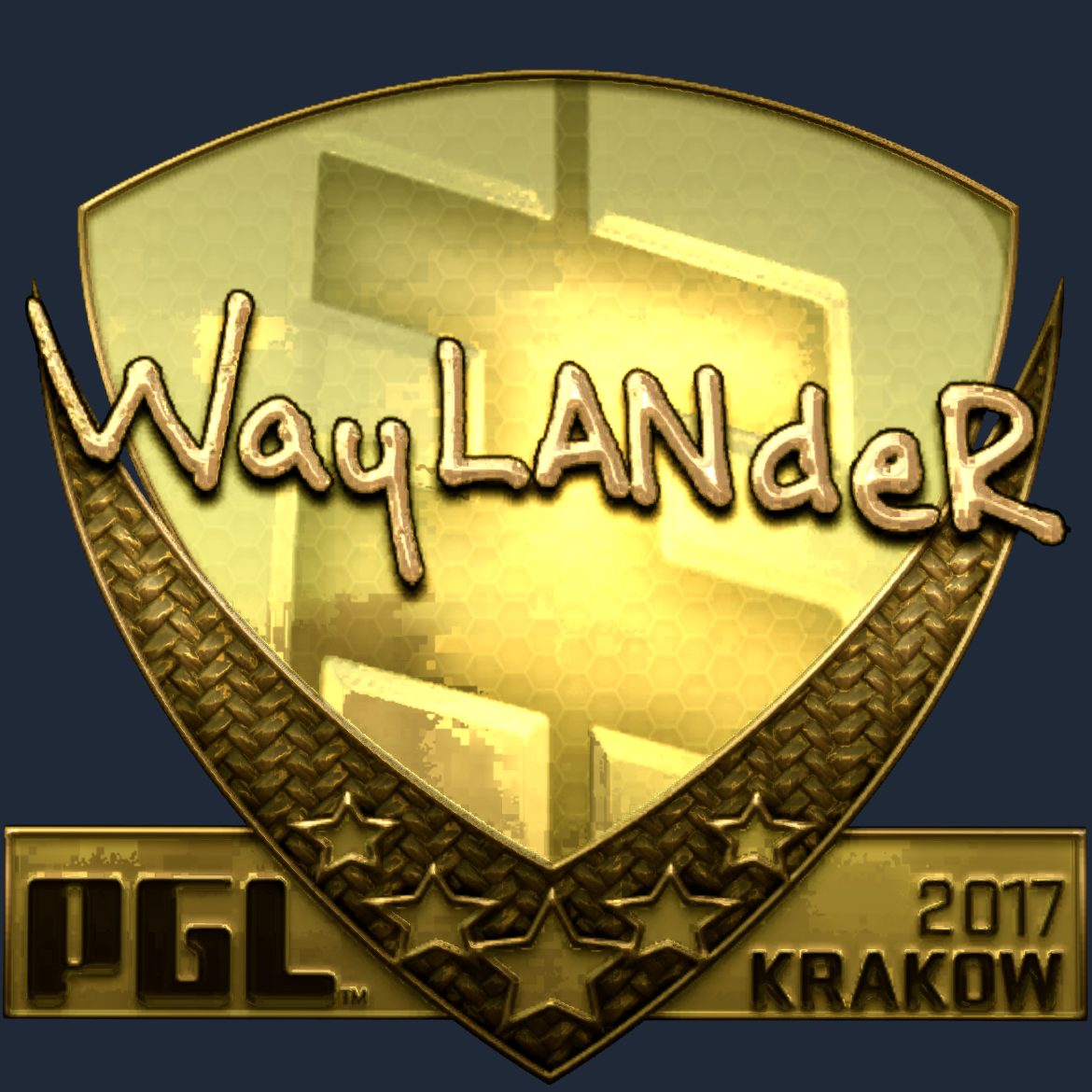 Sticker | wayLander (Gold) | Krakow 2017 Screenshot
