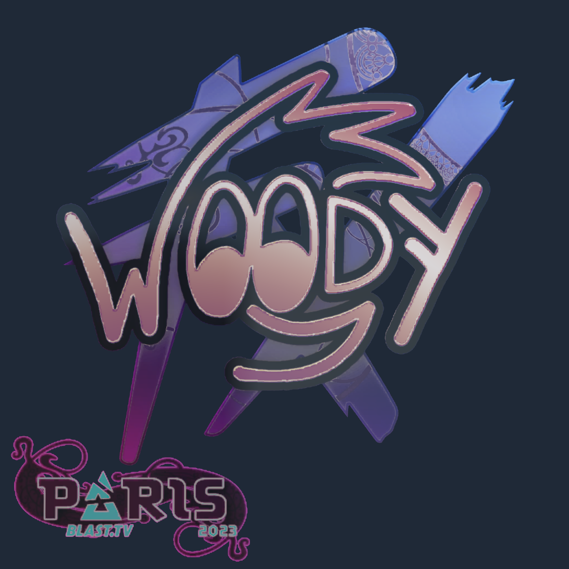 Sticker | WOOD7 (Holo) | Paris 2023 Screenshot