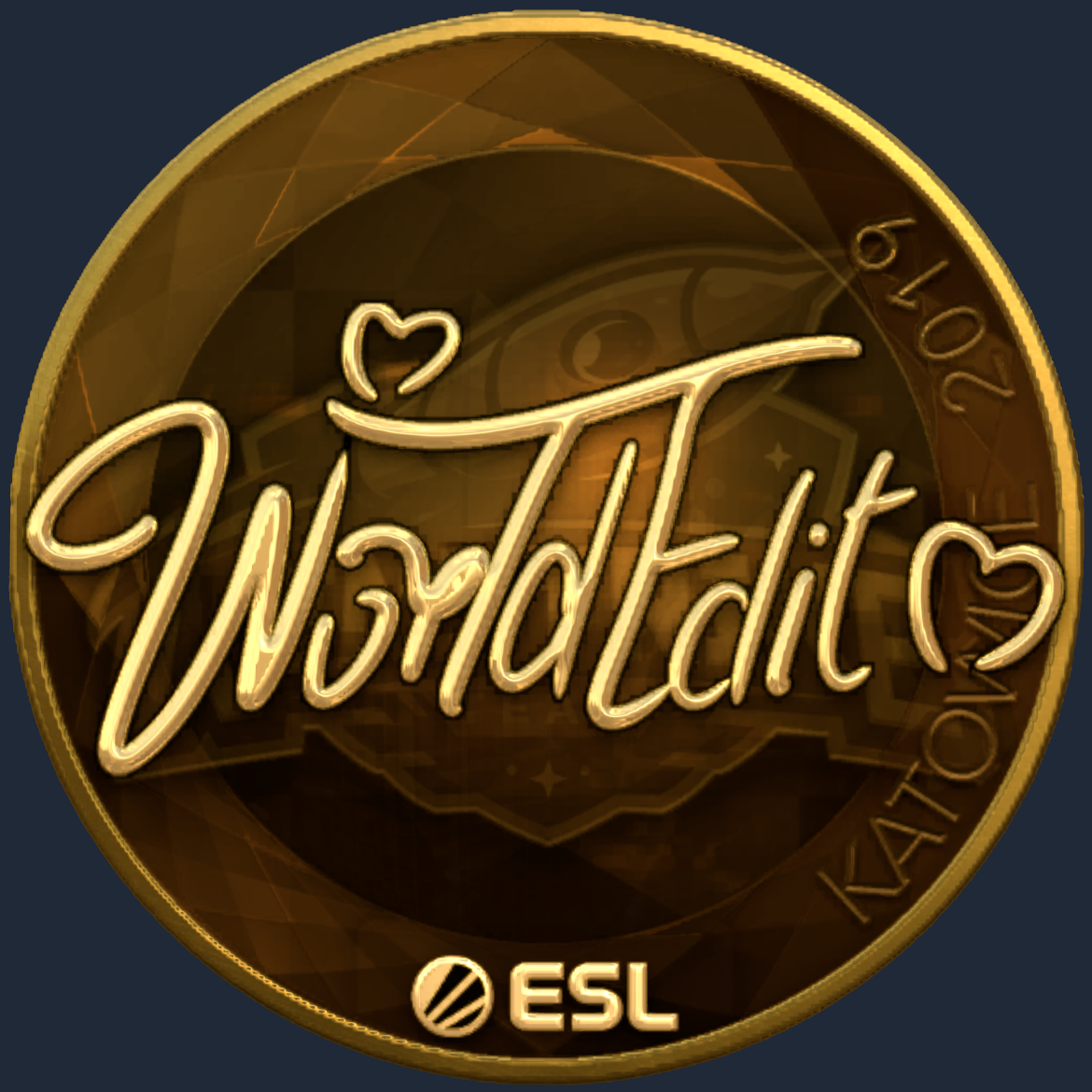 Sticker | WorldEdit (Gold) | Katowice 2019 Screenshot