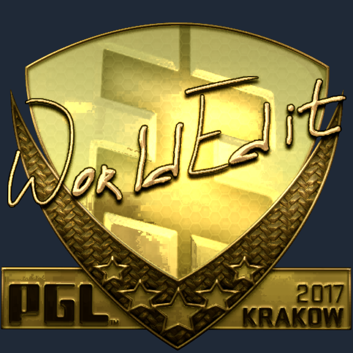 Sticker | WorldEdit (Gold) | Krakow 2017 Screenshot