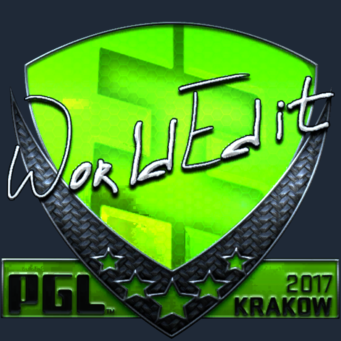 Sticker | WorldEdit (Foil) | Krakow 2017 Screenshot