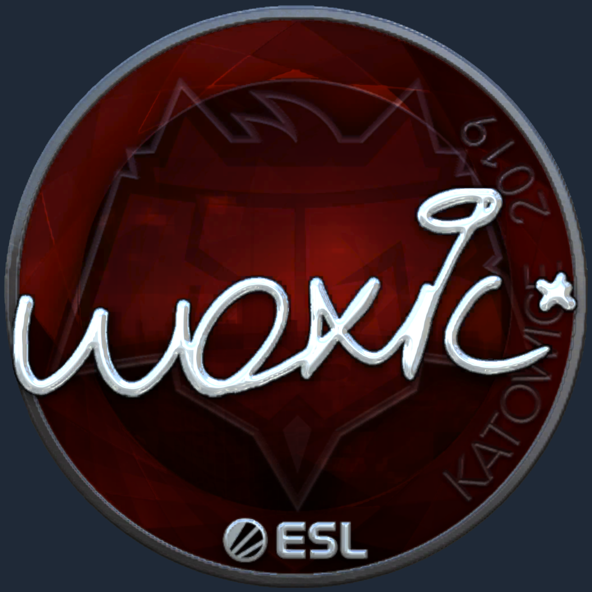 Sticker | woxic (Foil) | Katowice 2019 Screenshot