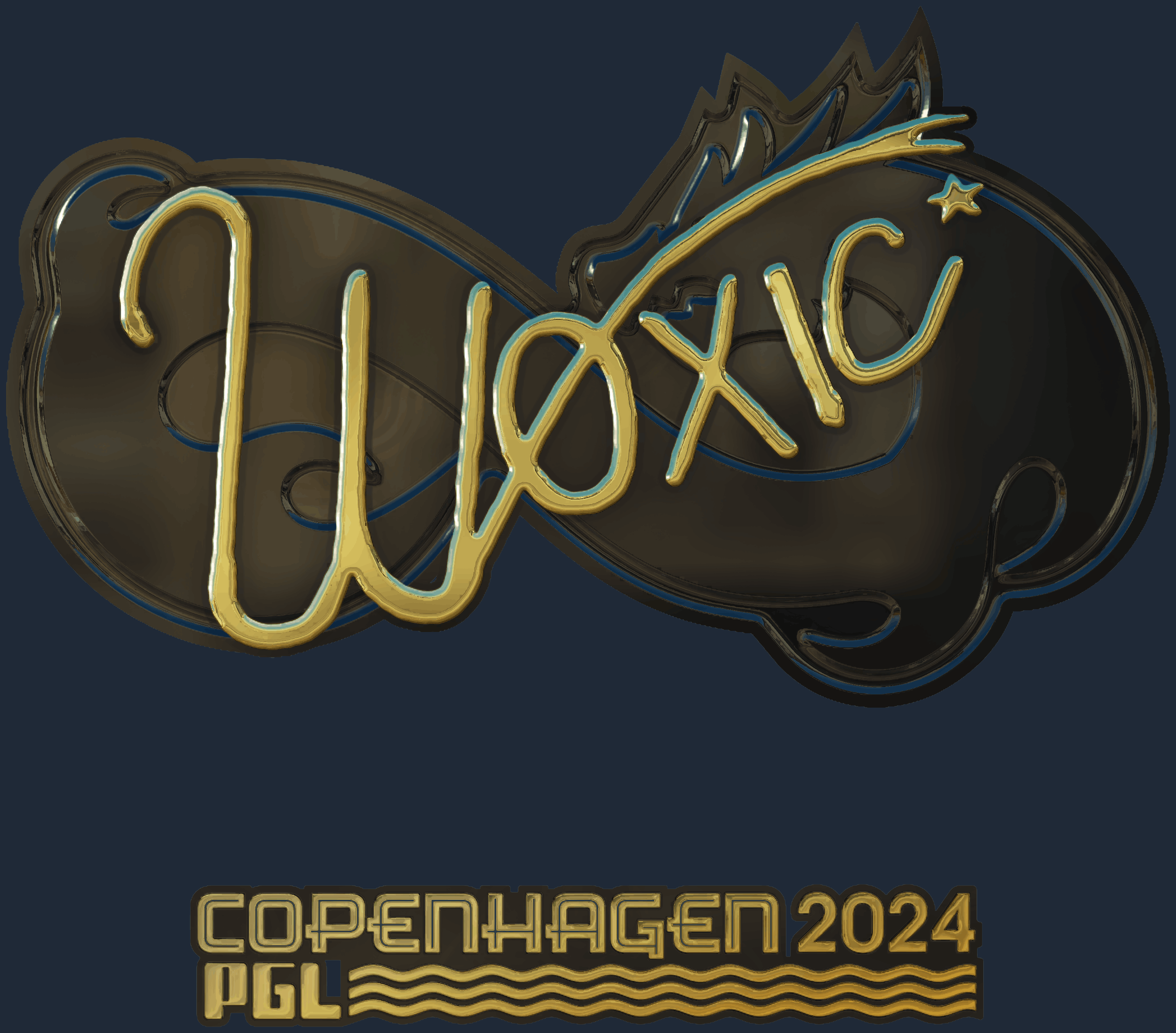 Sticker | woxic (Gold) | Copenhagen 2024 Screenshot