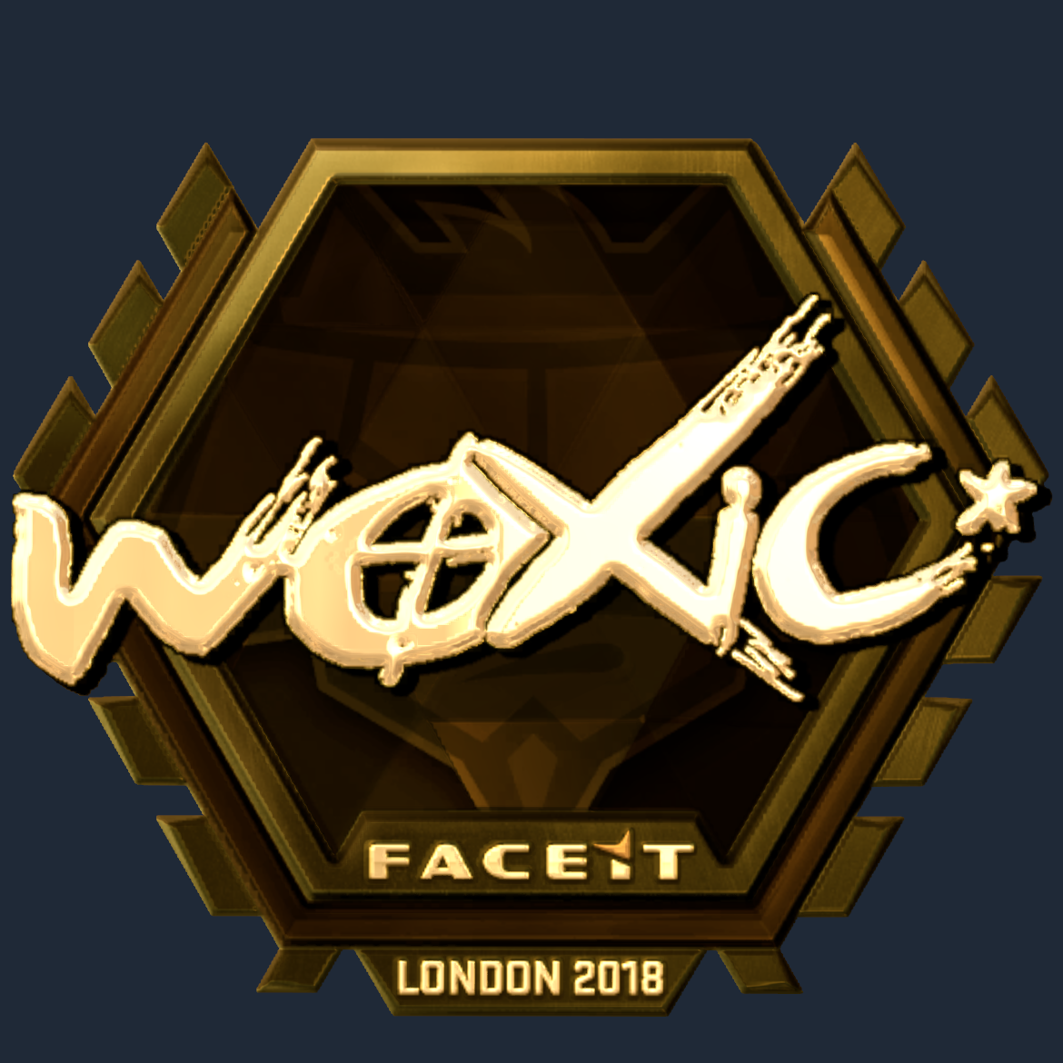 Sticker | woxic (Gold) | London 2018 Screenshot