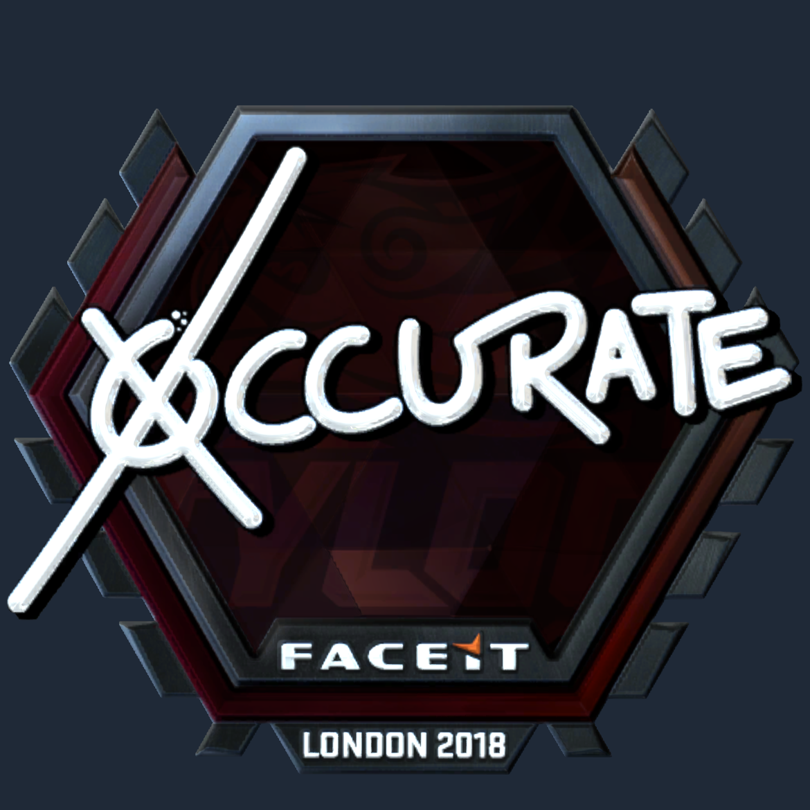 Sticker | xccurate (Foil) | London 2018 Screenshot