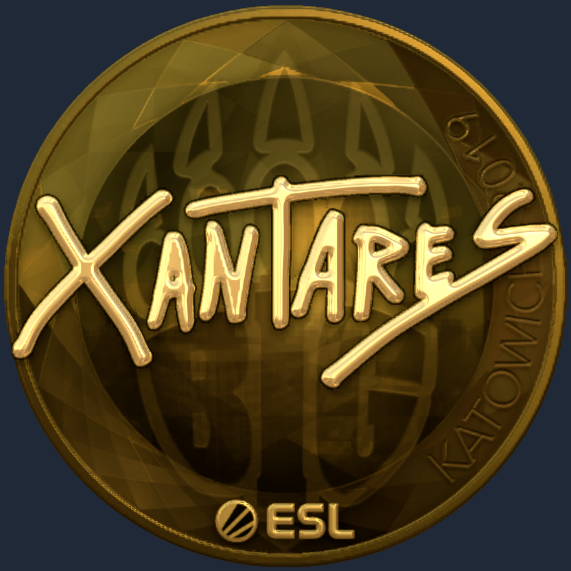 Sticker | XANTARES (Gold) | Katowice 2019 Screenshot