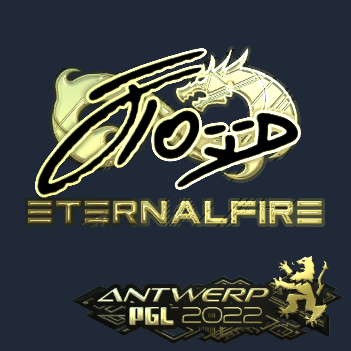 Sticker | xfl0ud (Gold) | Antwerp 2022 Screenshot