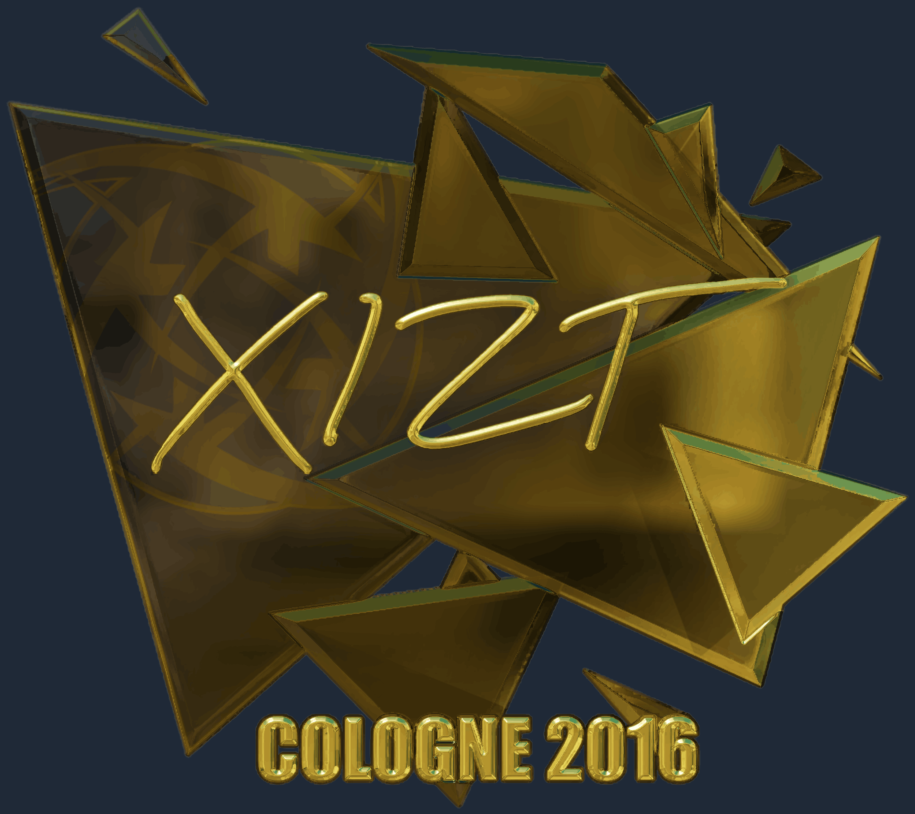Sticker | Xizt (Gold) | Cologne 2016 Screenshot