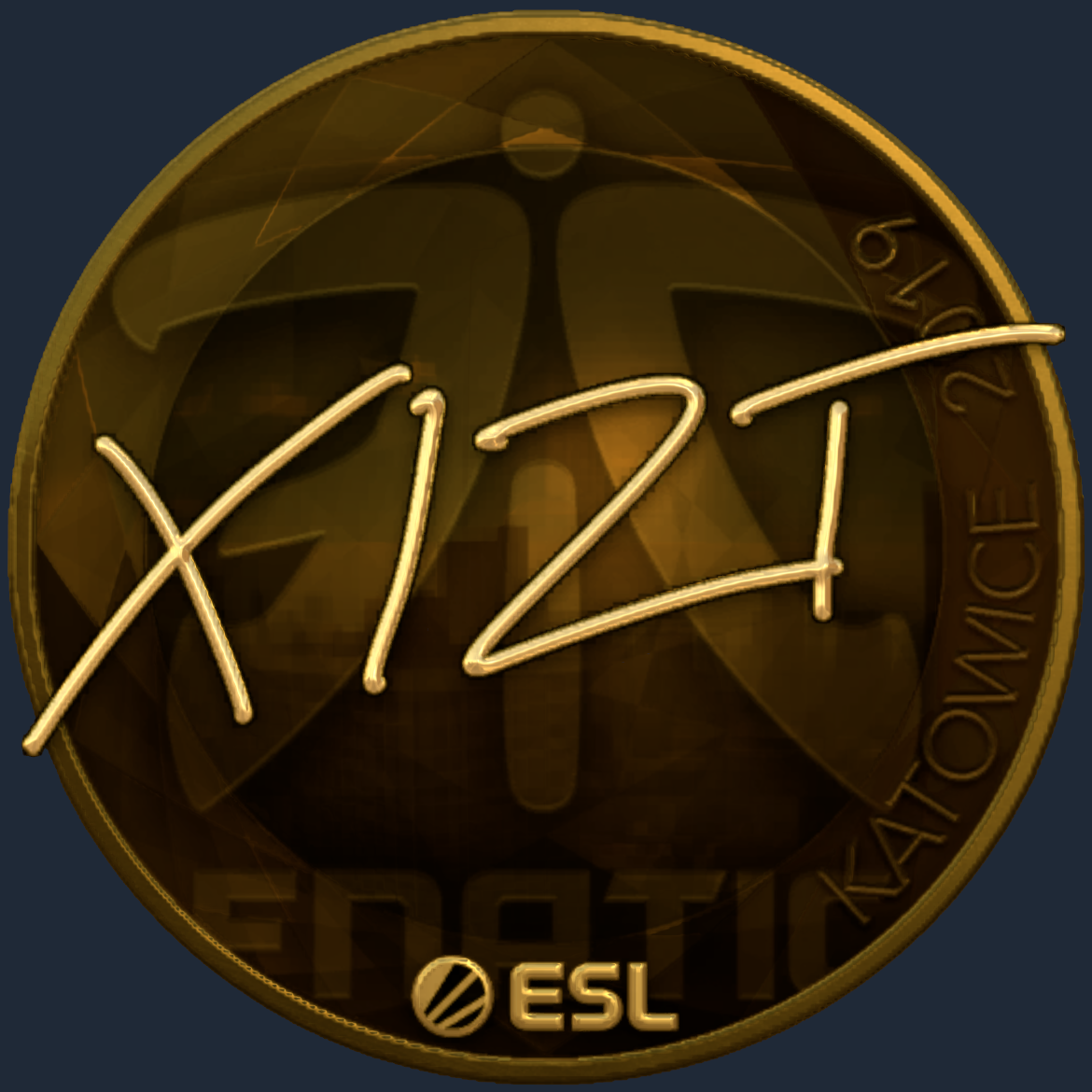 Sticker | Xizt (Gold) | Katowice 2019 Screenshot