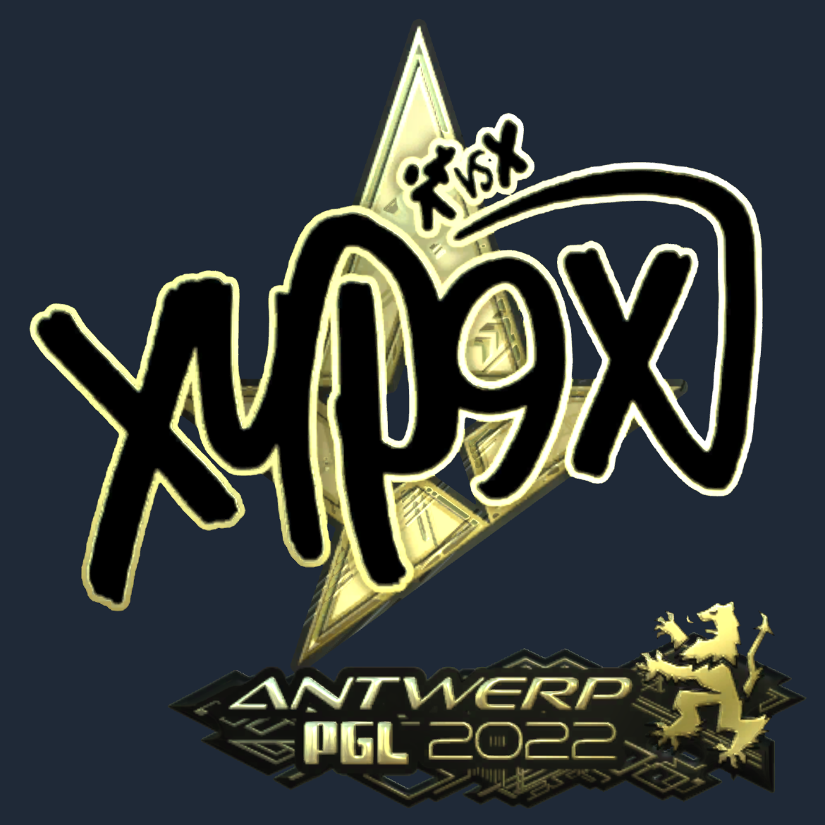 Sticker | Xyp9x (Gold) | Antwerp 2022 Screenshot