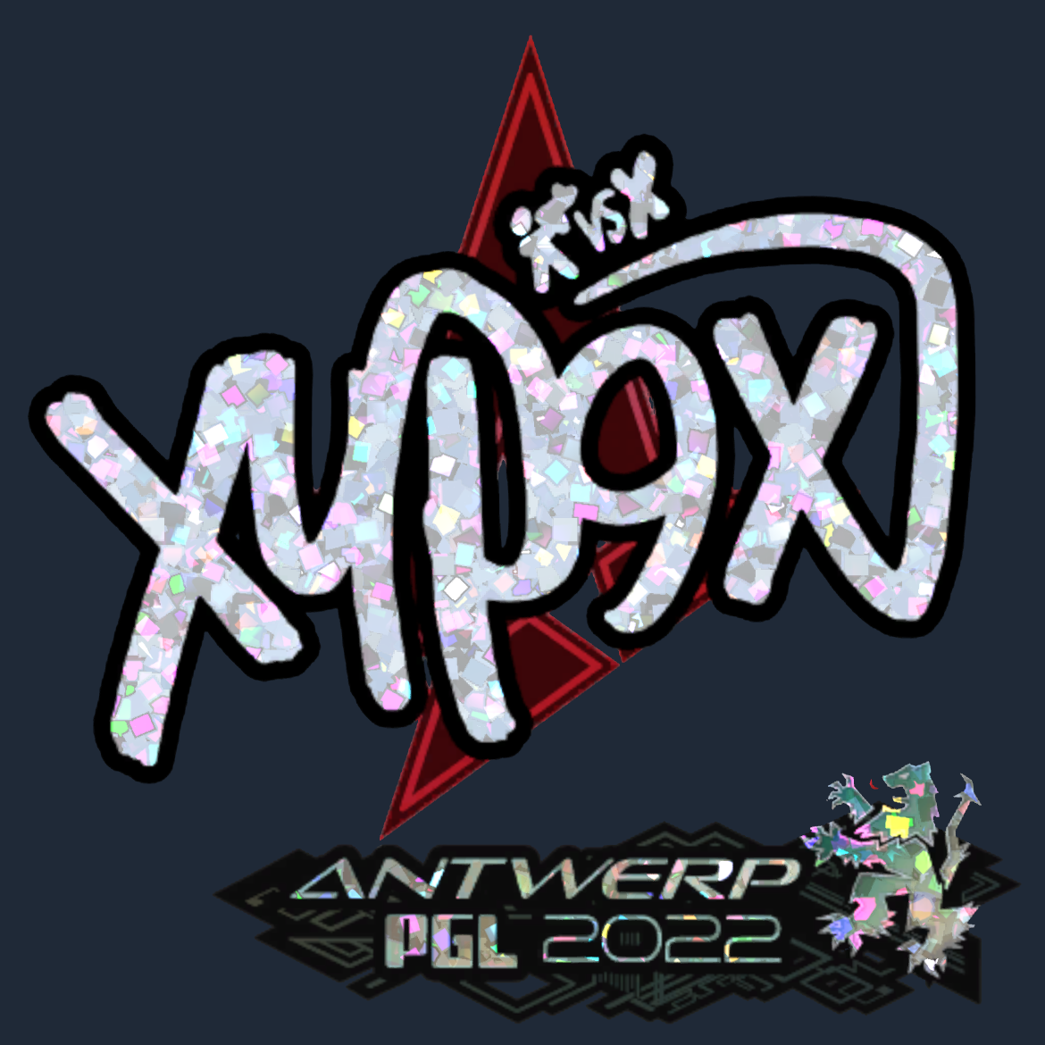 Sticker | Xyp9x (Glitter) | Antwerp 2022 Screenshot