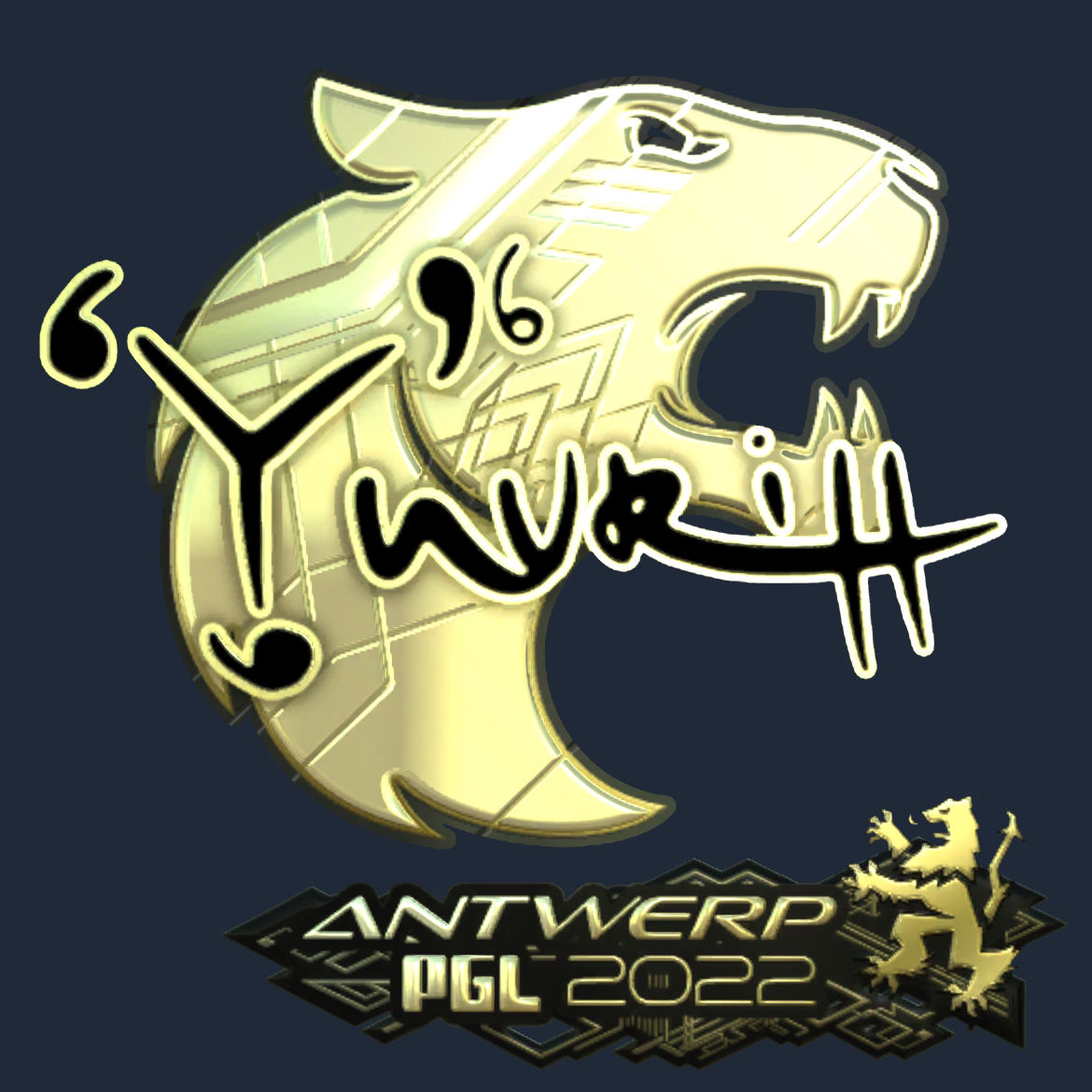 Sticker | yuurih (Gold) | Antwerp 2022 Screenshot