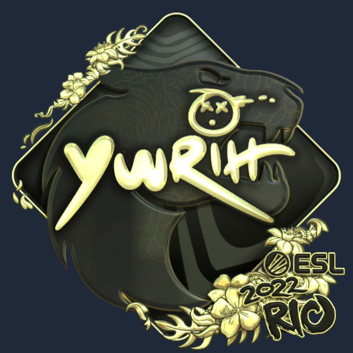 Sticker | yuurih (Gold) | Rio 2022 Screenshot