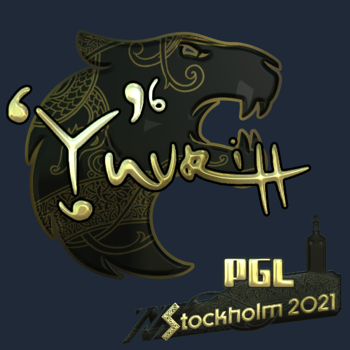Sticker | yuurih (Gold) | Stockholm 2021 Screenshot