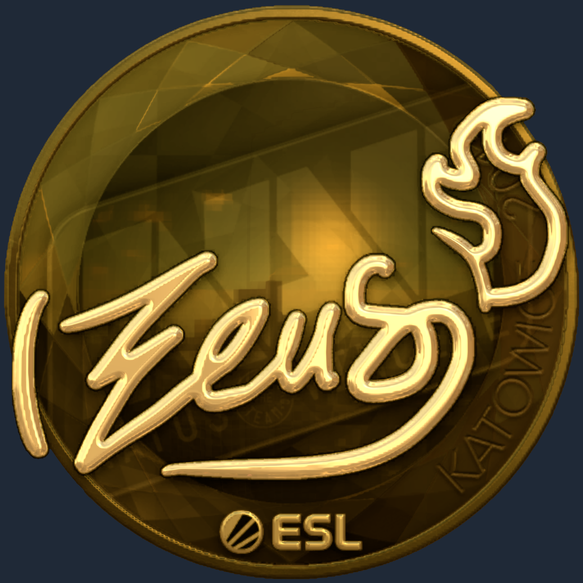 Sticker | Zeus (Gold) | Katowice 2019 Screenshot