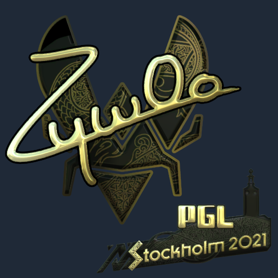 Sticker | ZywOo (Gold) | Stockholm 2021 Screenshot