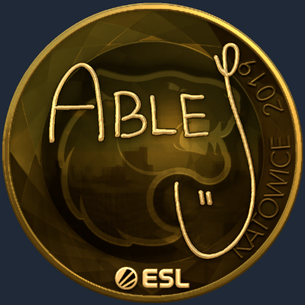Sticker | ableJ (Gold) | Katowice 2019 Screenshot