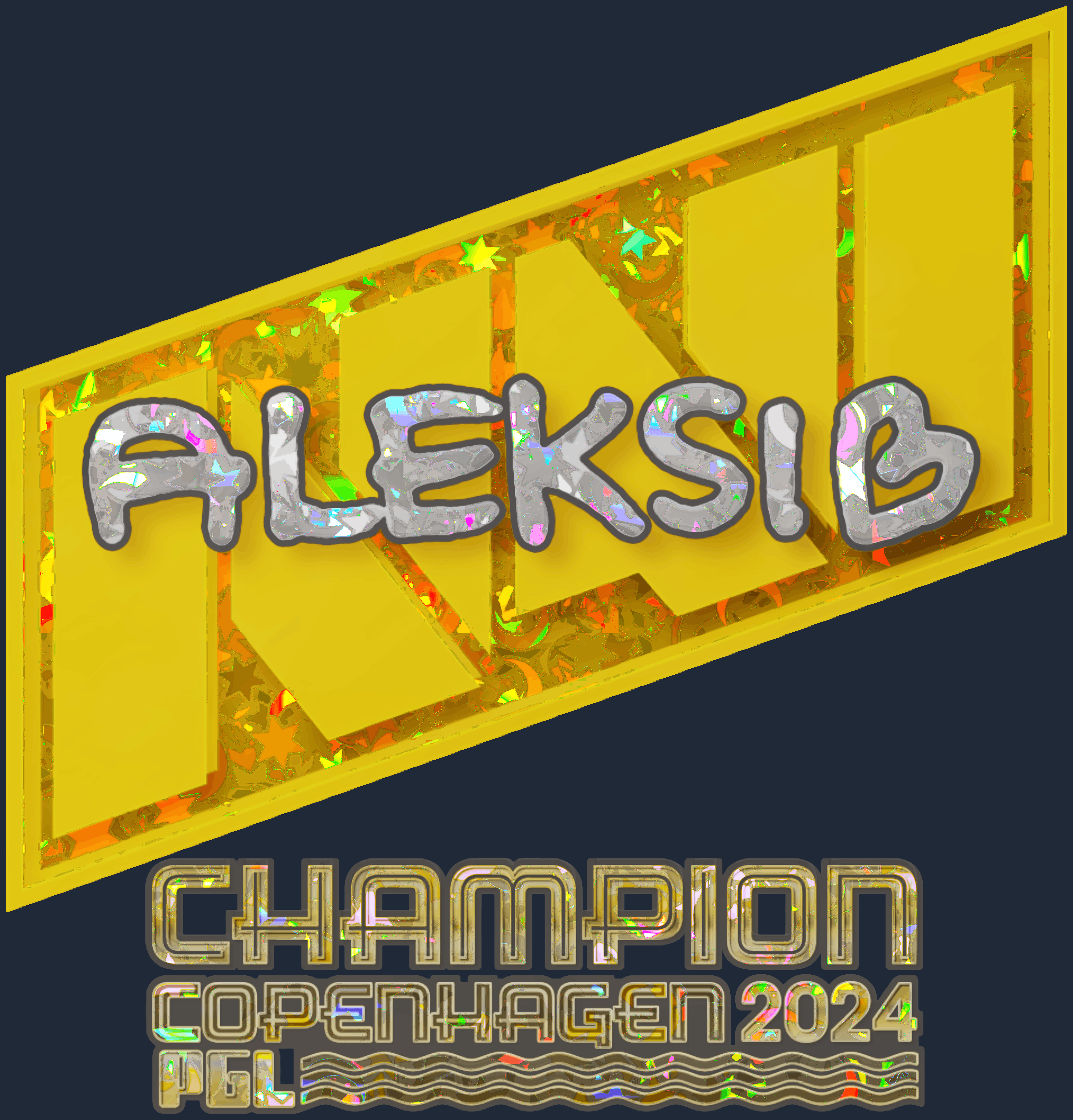Sticker | Aleksib (Glitter, Champion) | Copenhagen 2024 Screenshot