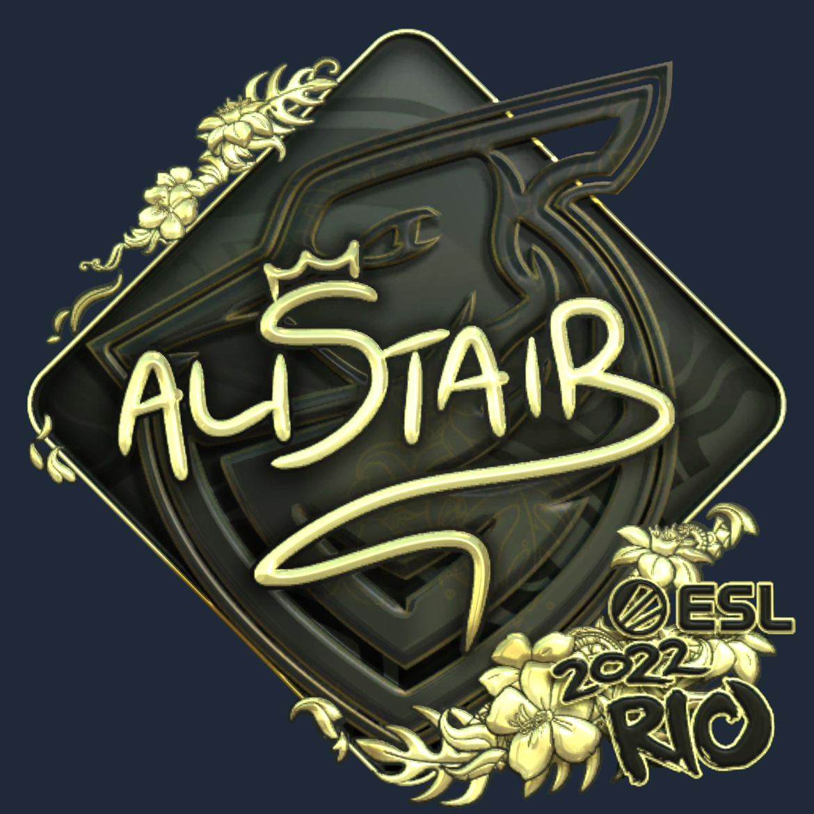 Sticker | aliStair (Gold) | Rio 2022 Screenshot