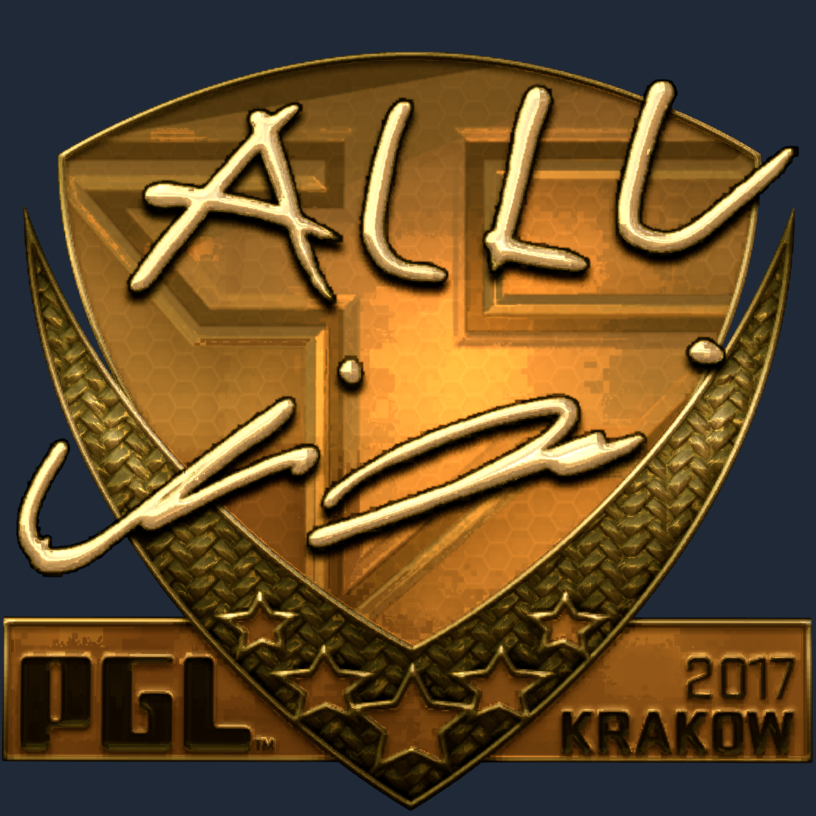 Sticker | allu (Gold) | Krakow 2017 Screenshot