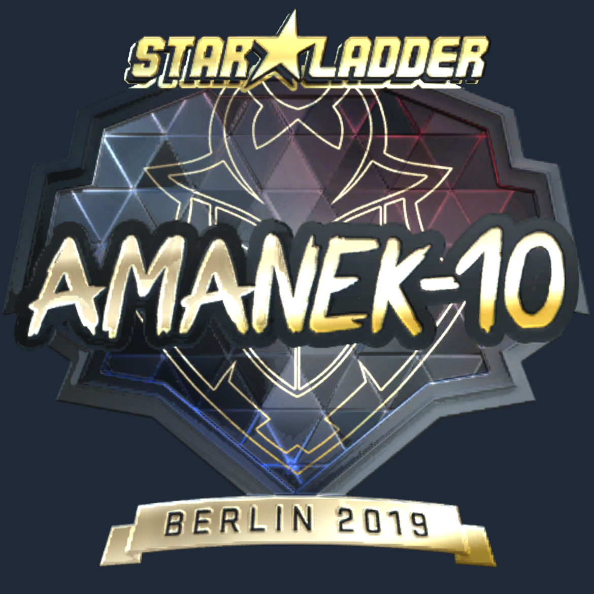 Sticker | AmaNEk (Gold) | Berlin 2019 Screenshot