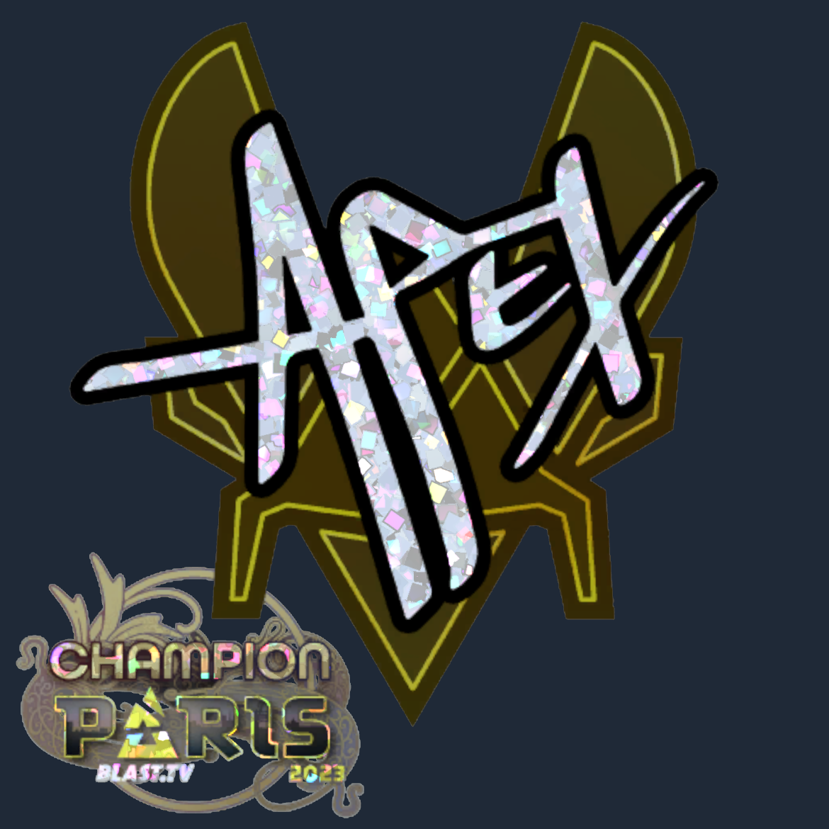 Sticker | apEX (Glitter, Champion) | Paris 2023 Screenshot