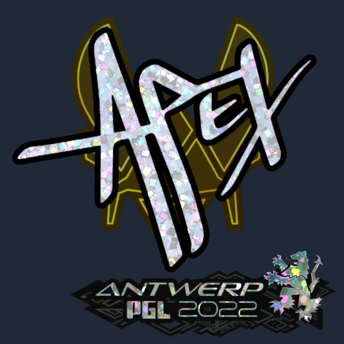 Sticker | apEX (Glitter) | Antwerp 2022 Screenshot