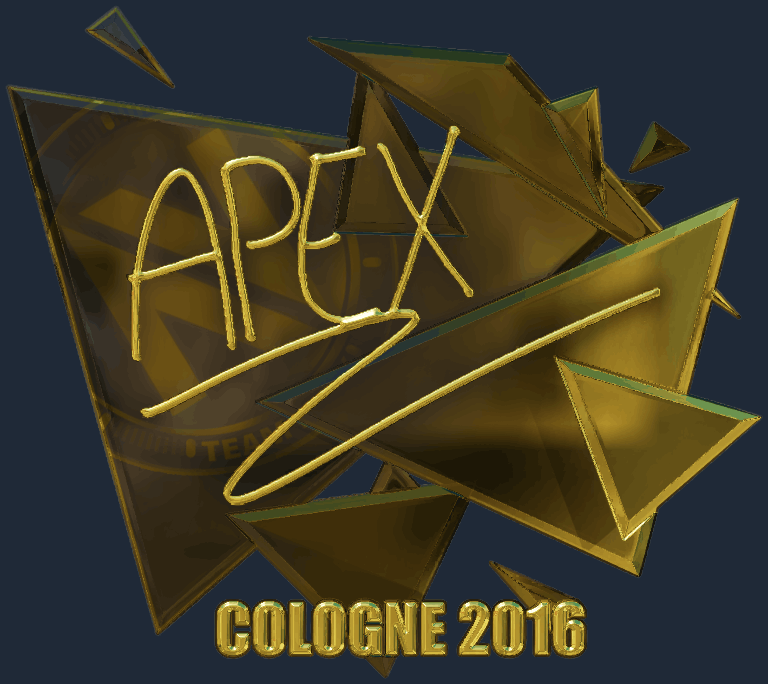 Sticker | apEX (Gold) | Cologne 2016 Screenshot