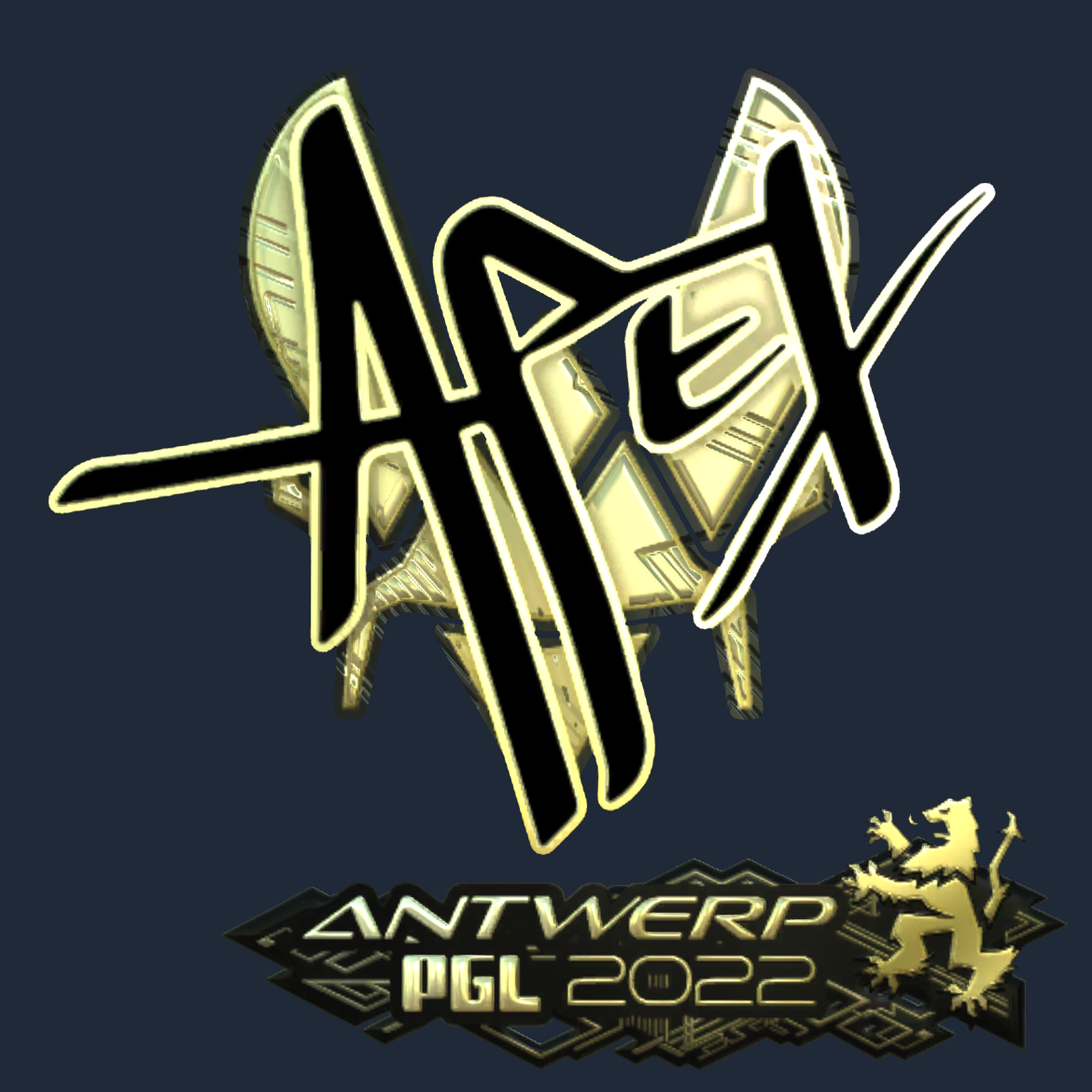 Sticker | apEX (Gold) | Antwerp 2022 Screenshot