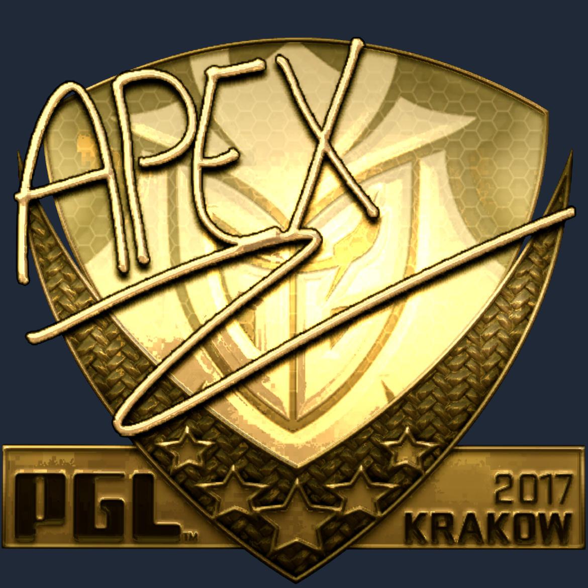 Sticker | apEX (Gold) | Krakow 2017 Screenshot