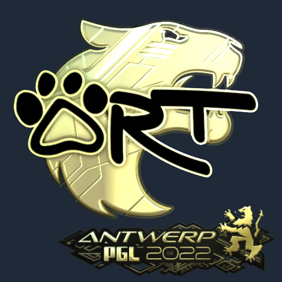 Sticker | arT (Gold) | Antwerp 2022 Screenshot