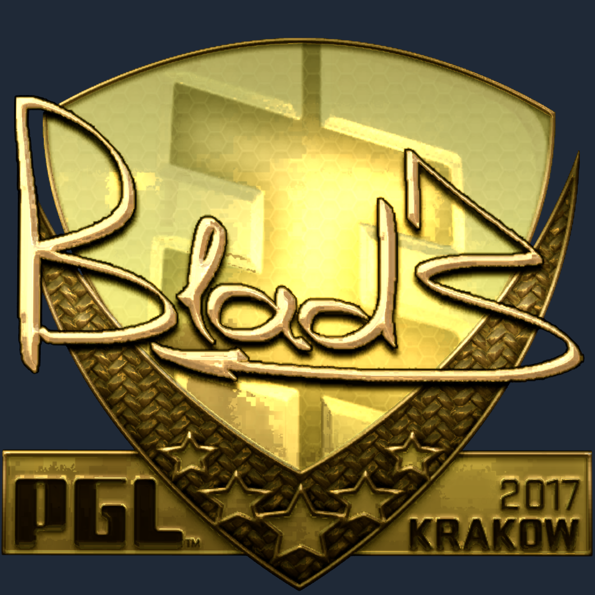 Sticker | B1ad3 (Gold) | Krakow 2017 Screenshot