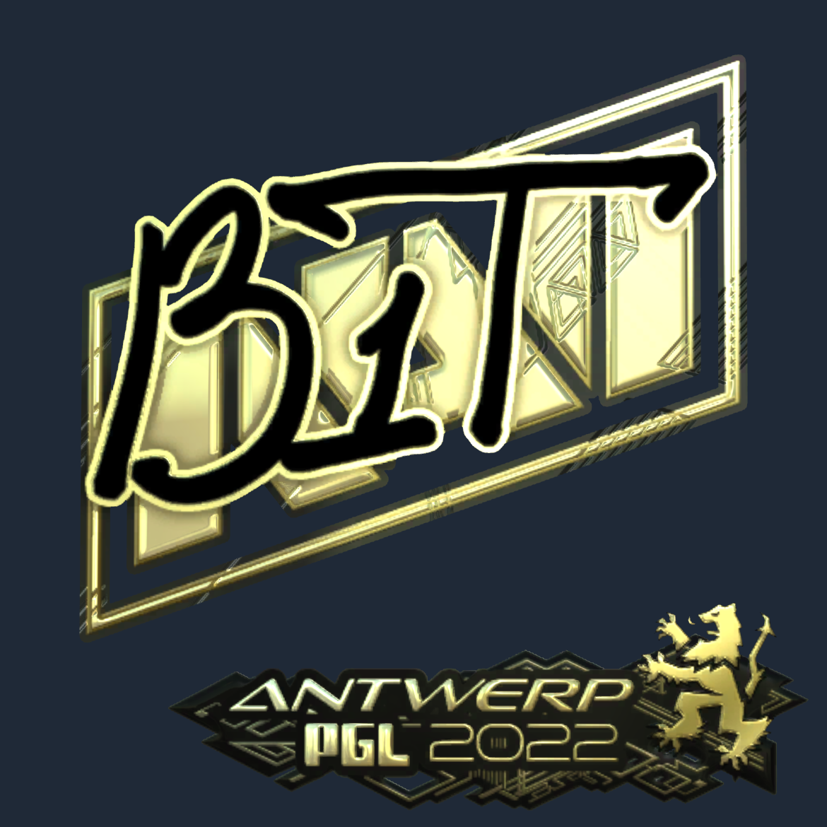 Sticker | b1t (Gold) | Antwerp 2022 Screenshot