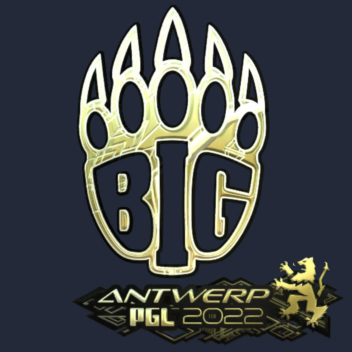 Sticker | BIG (Gold) | Antwerp 2022 Screenshot