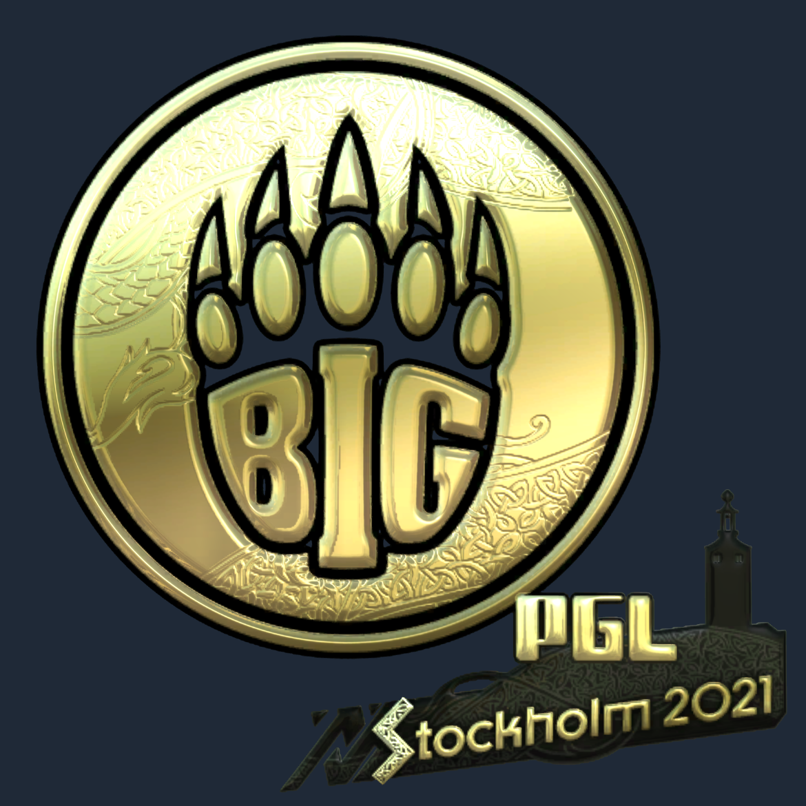Sticker | BIG (Gold) | Stockholm 2021 Screenshot