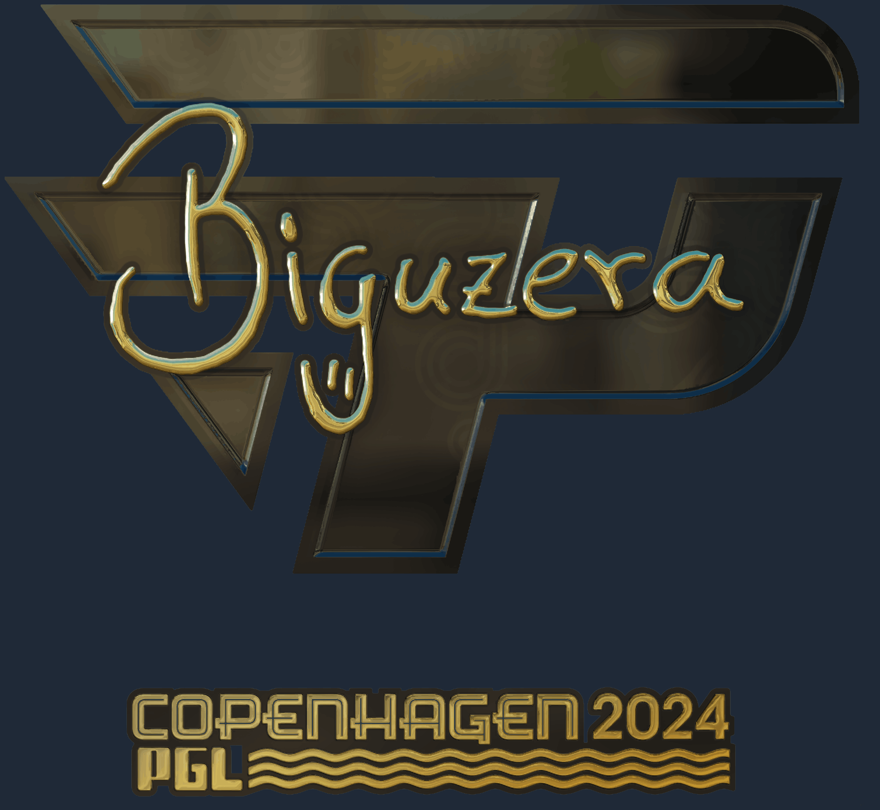 Sticker | biguzera (Gold) | Copenhagen 2024 Screenshot