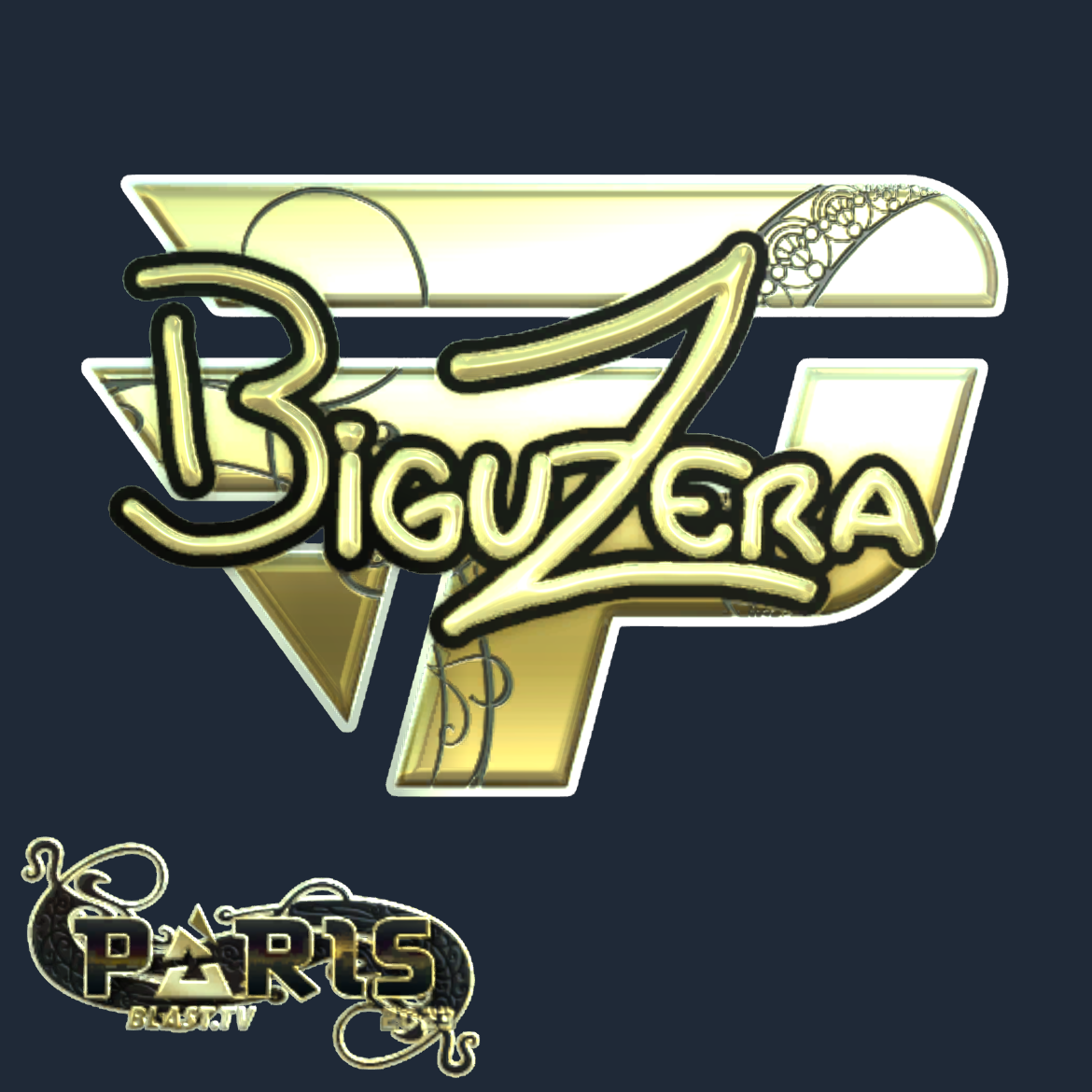 Sticker | biguzera (Gold) | Paris 2023 Screenshot