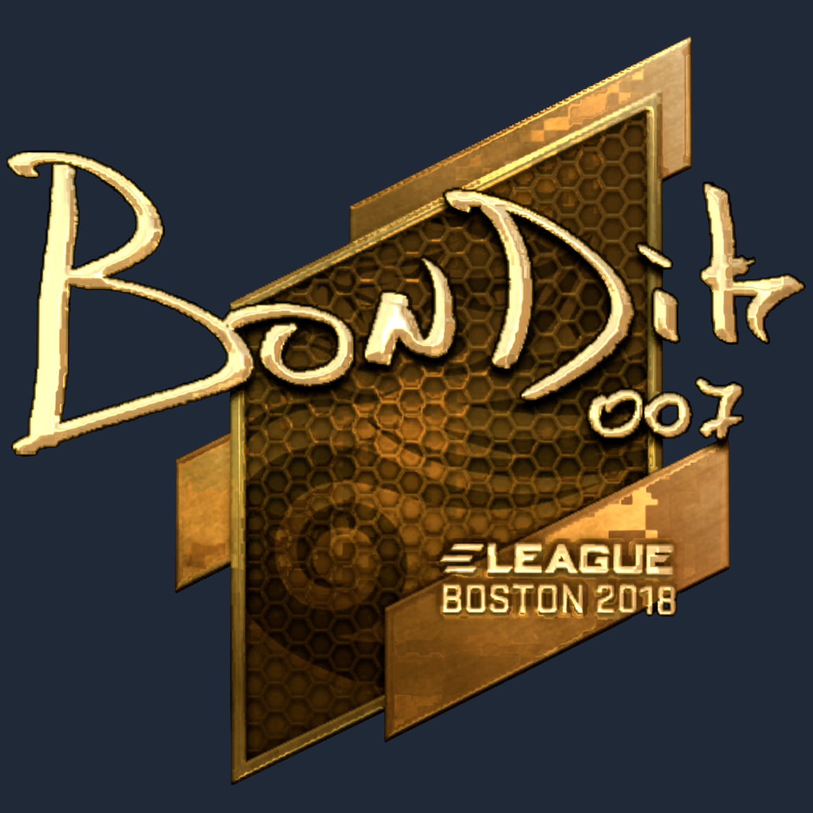Sticker | bondik (Gold) | Boston 2018 Screenshot