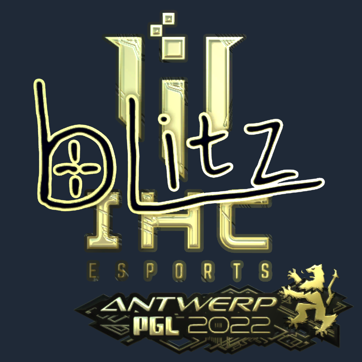 Sticker | bLitz (Gold) | Antwerp 2022 Screenshot